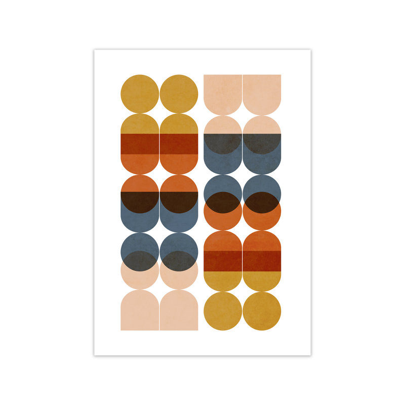 Mid Century Modern B Original - Print, 59cm H x 42cm W x 1cm D, No Frame