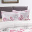 Pink Trendy Printed Bedspread Floral Design Quilted with Pillow Shams-113665267