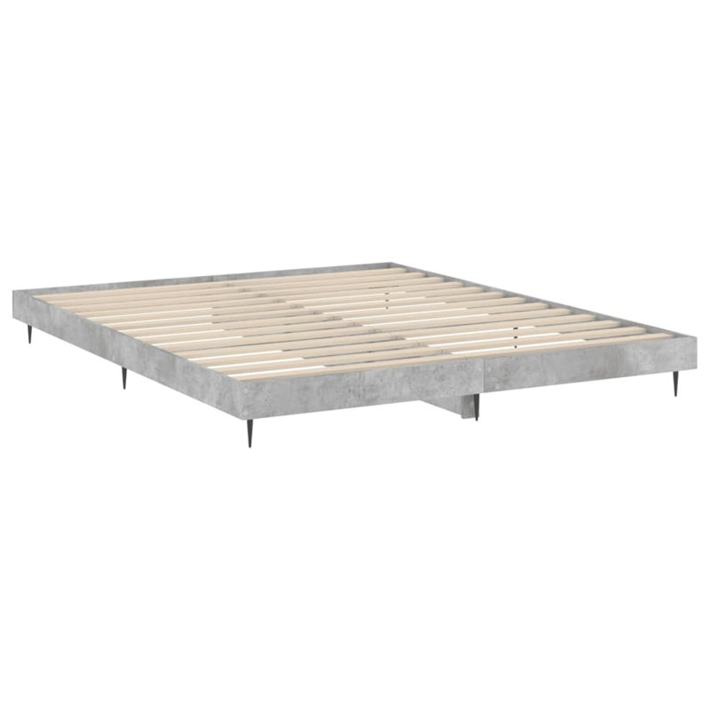 Loit UK Double - DE 135 X 190 Cm Bed, 140 x 200cm, Concrete Grey