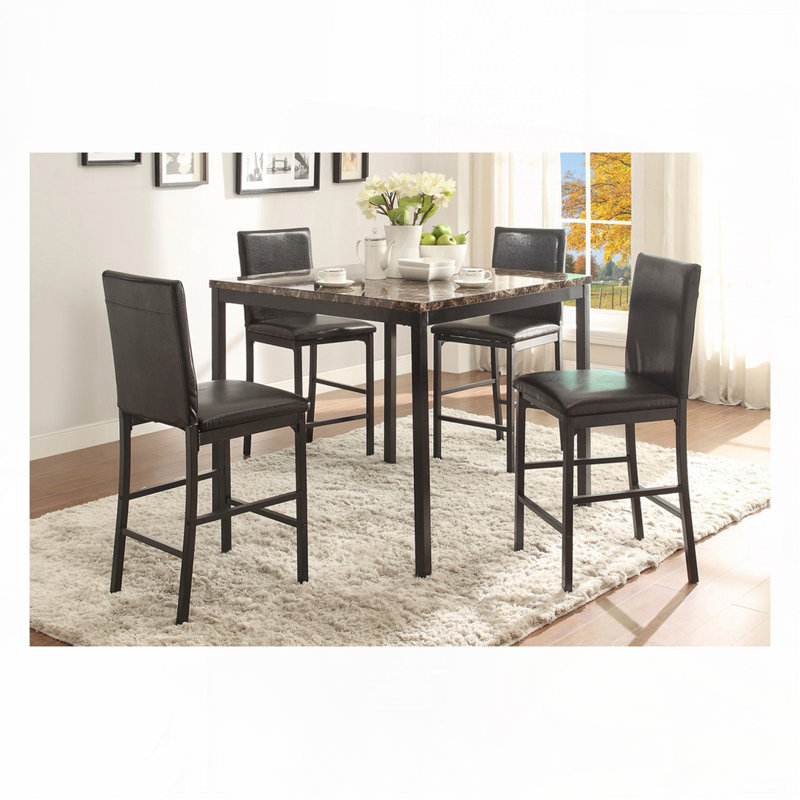 Bar Stools Set with Back,Metal Frame