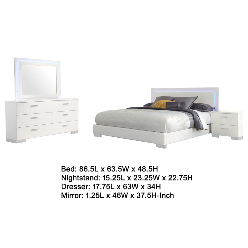 Ensemble de chambre à coucher 4 pièces Sok