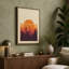 Cityscape at Sunset Retro - Wrapped Canvas-317389072-317389079