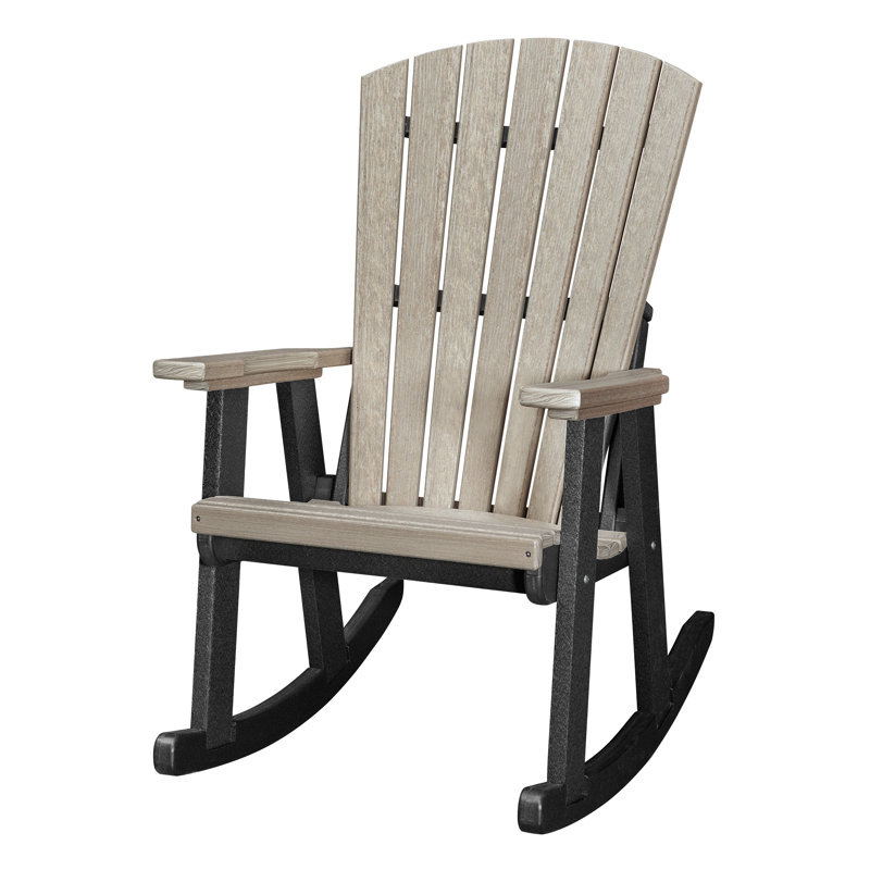 Beraud Outdoor Adirondack Chair, Cream/Black