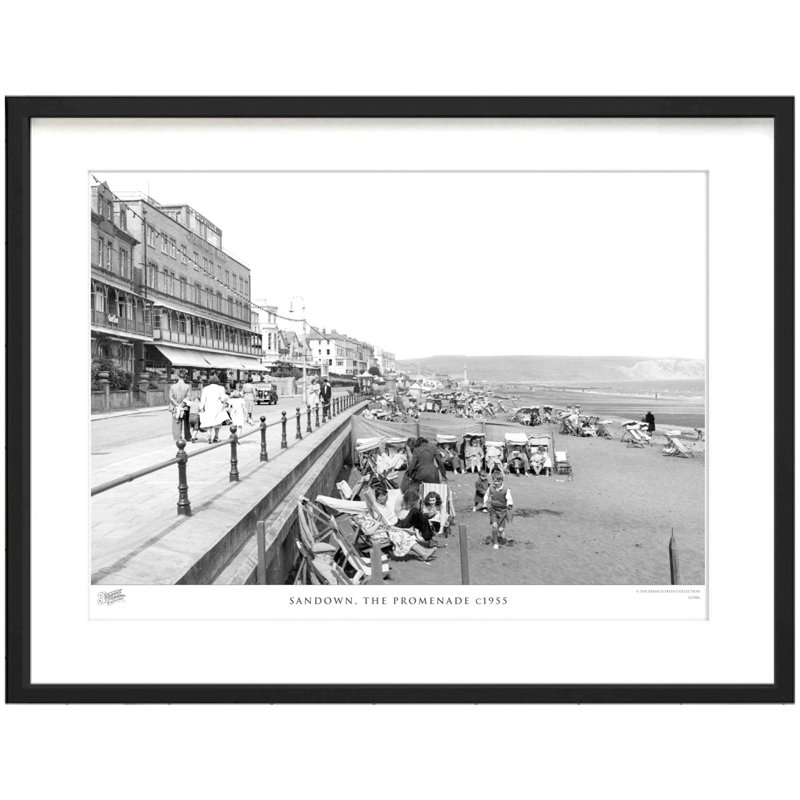 Sandown, The Promenade C1955 - Single Picture Frame Print, 45cm H x 60cm W x 2.3cm D