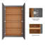 Armoire de cuisine murale avec tablettes réglables l 24 po x H 42 po x P 12 po-814792614-814792610