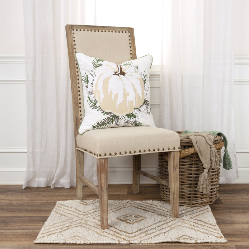 Embroidered Cotton Throw Pillow
