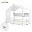 Lit simple pour enfant, lit Montessori pour enfant avec tablette de rangement, lit de jeu avec toit, blanc-442918759-442918760