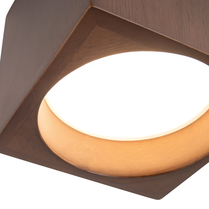 Rozek 1 - Light LED Semi Flush Mount, Walnut