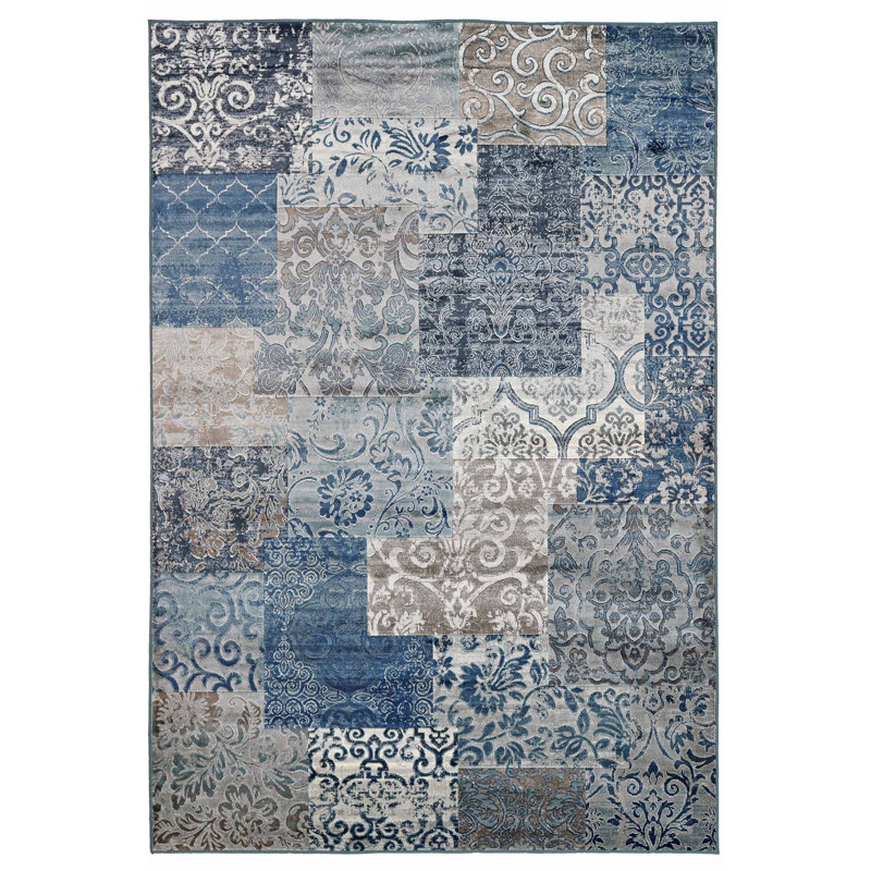 Baylor Geometric Viscose Area Rug, Rectangle 135 x 195cm