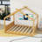 Wood House Floor Bed With Slats-376006406-376006401