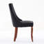 2 chaises de salle à manger noires avec revêtement en rayonne, dossier haut pour une expérience d'assise supérieure, pieds courbés en bois massif Sw1847bk de 2, tissu, confort, courbe,-680864493
