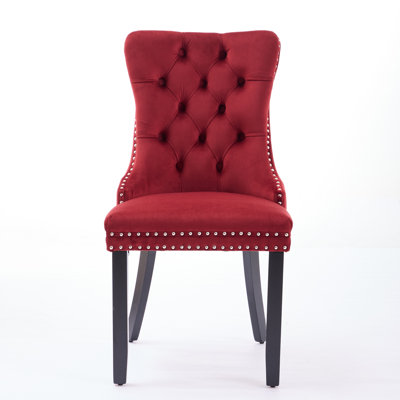 Chaises de salle à manger en velours classique