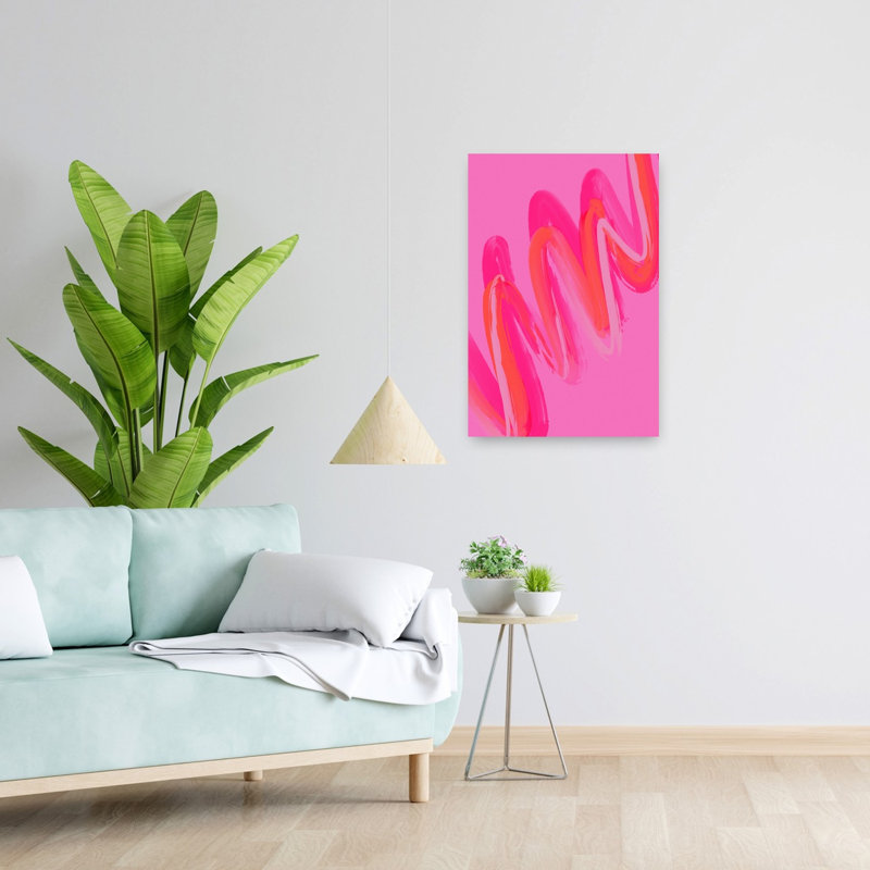Untitled Abstract Bold Colorful Lilac Violet Wall Art Print, 60.96cm H x 40.64cm W