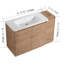 Meuble-lavabo autoportant de 52 po avec lavabo en céramique blanche et 1 petite armoire de rangement-1386904094