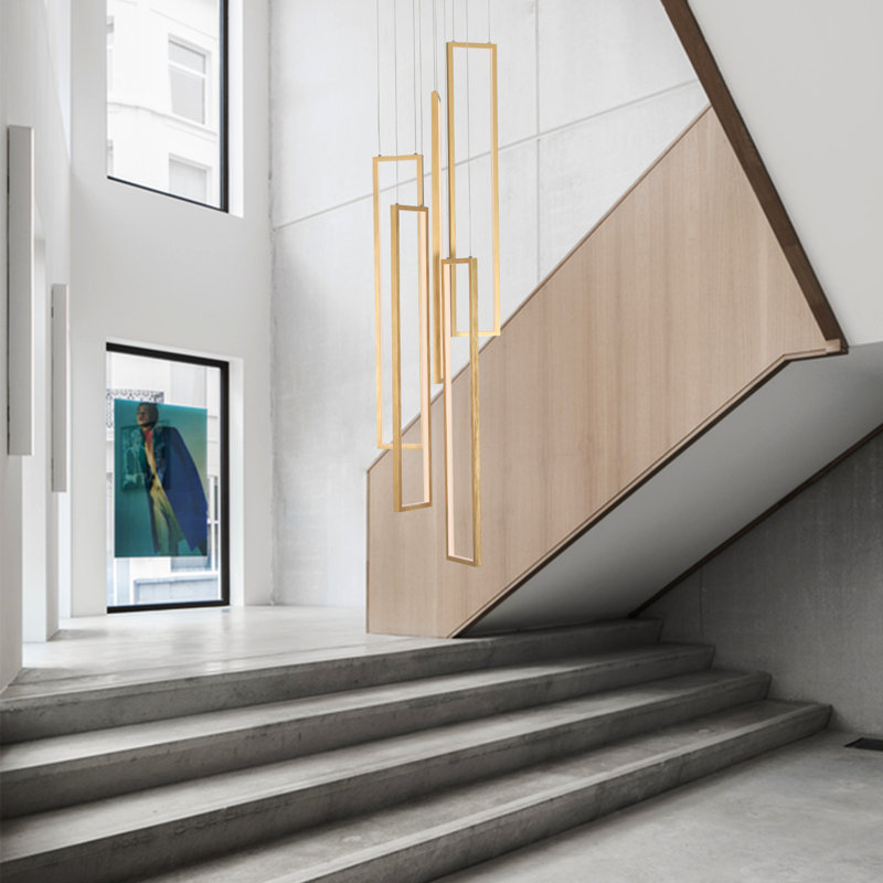 Savea 5-Light High-Ceiling Dimmable Cluster Pendant, Gold