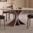 Round minimalist sintered stone dining table-906571624