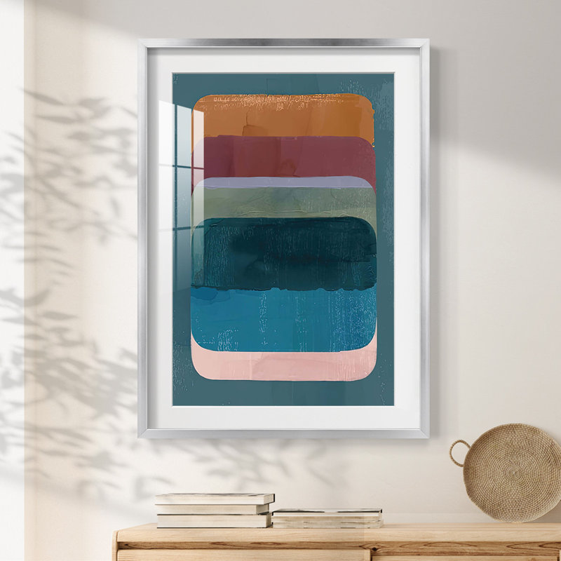 Palette formation II - impression encadrée, H 28,5 po x l 20,5 po, Argent argent