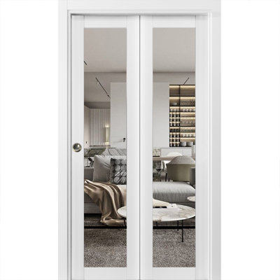 Porte pliante à panneaux en bois