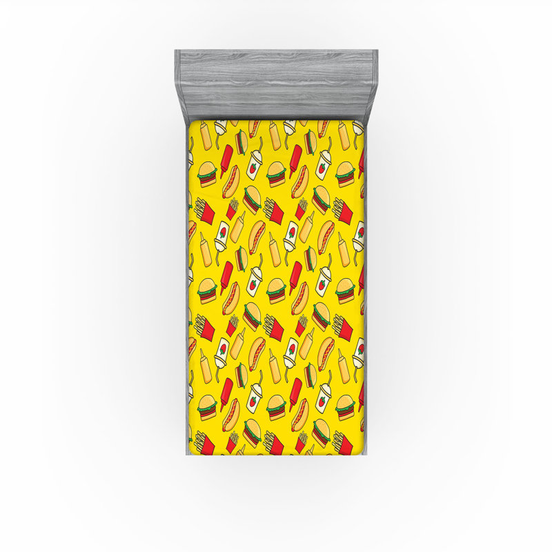 Ensemble de 2 draps-housse Ambesonne, Drap-housse pour lit simple