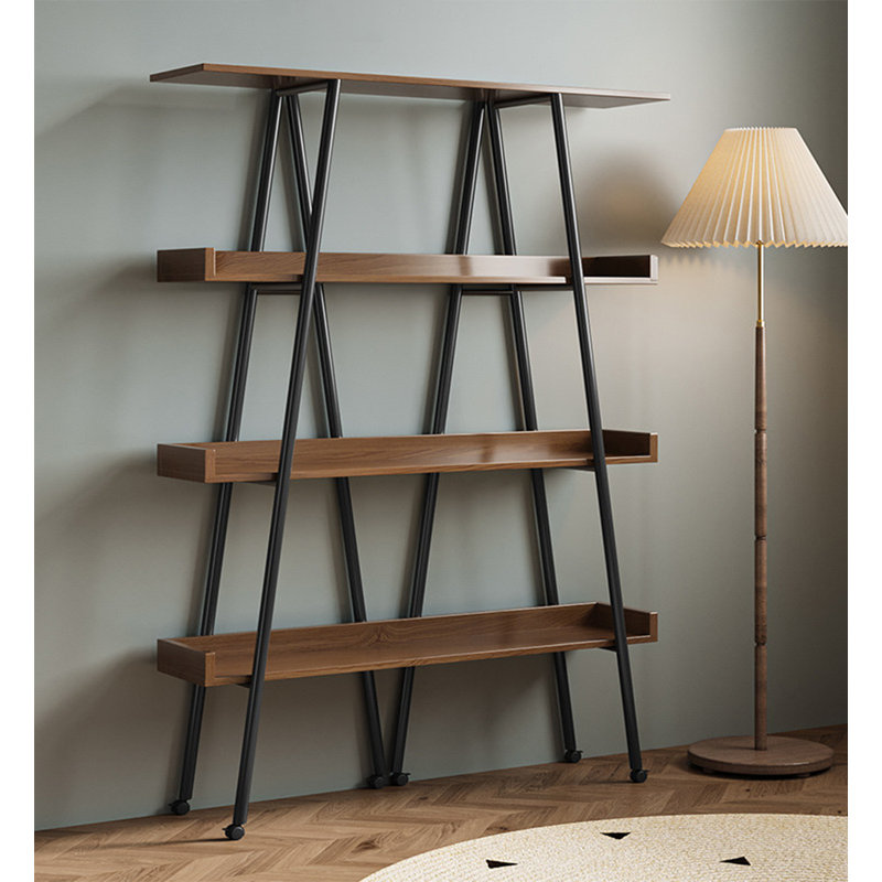 Bibliothèque moderne et moderne, H 59,1 po x l 55,1 po x P 11,8 po, Brun