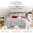 Southshore Fine Linens Holiday Harmony King/California King Oversized Reversible Christmas Comforter Bedding Set with Euro Sham Covers and Accent Pillows, 7-Piece, Burgundy-106632987
