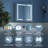 Tankersley Recessed or Surface Mount Frameless 3 Door Medicine Cabinet with 6 Adjustable Shelves and Lighting-1440622878-1440622871