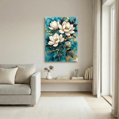 Ensemble de 1 toile murale à motif floral