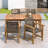 5-Piece Patio Dining Set, 63" Slatted Table & 4 Acacia Wood & PE Rattan Chairs For Patio Garden-1460940624-1460940630