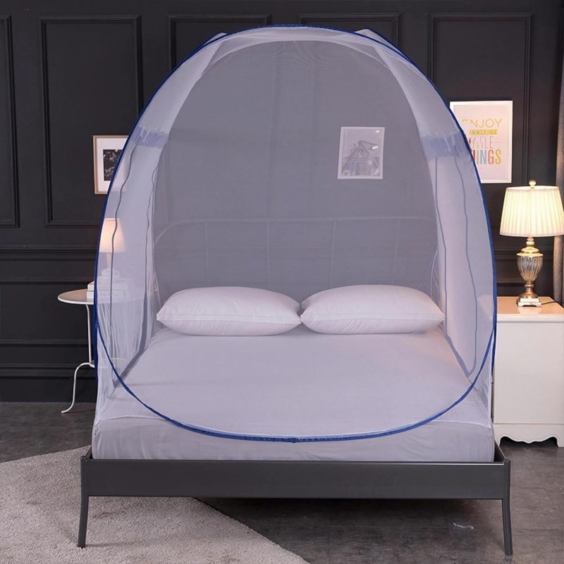 Moustiquaire de maison pliable sans installation à moustiquaire, Lit simple