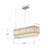 6 Light Spiral Crystal Chandelier Rectangular Pendant Lamp