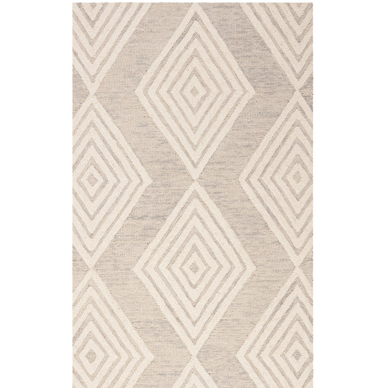Debron Hand Tufted Wool Geometric Rug