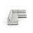 4-Piece Modern Minimalist Soft-Upholstered Sectional With Pillow Back