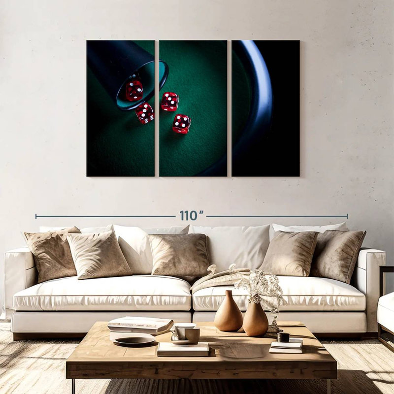 Senne Poker Dice, 48" H x 74" W