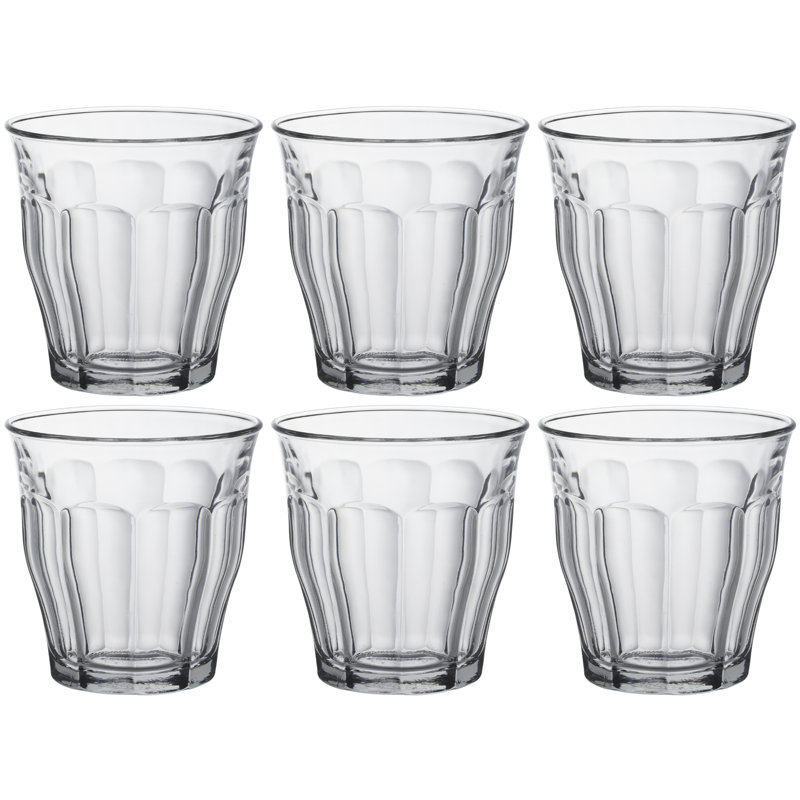 Duralex Picardie Marine Drinking Glass 310ml, 9cm H x 8.7cm W x 8.7cm D, Clear