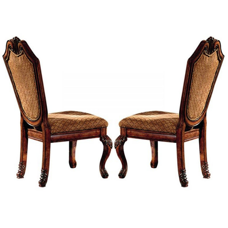 Elisames 20'' H Fabric Upholstered Side Chair, Cherry, Cherry