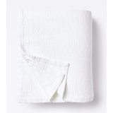 Cotton Matelassé Herringbone Coverlet in Cloud