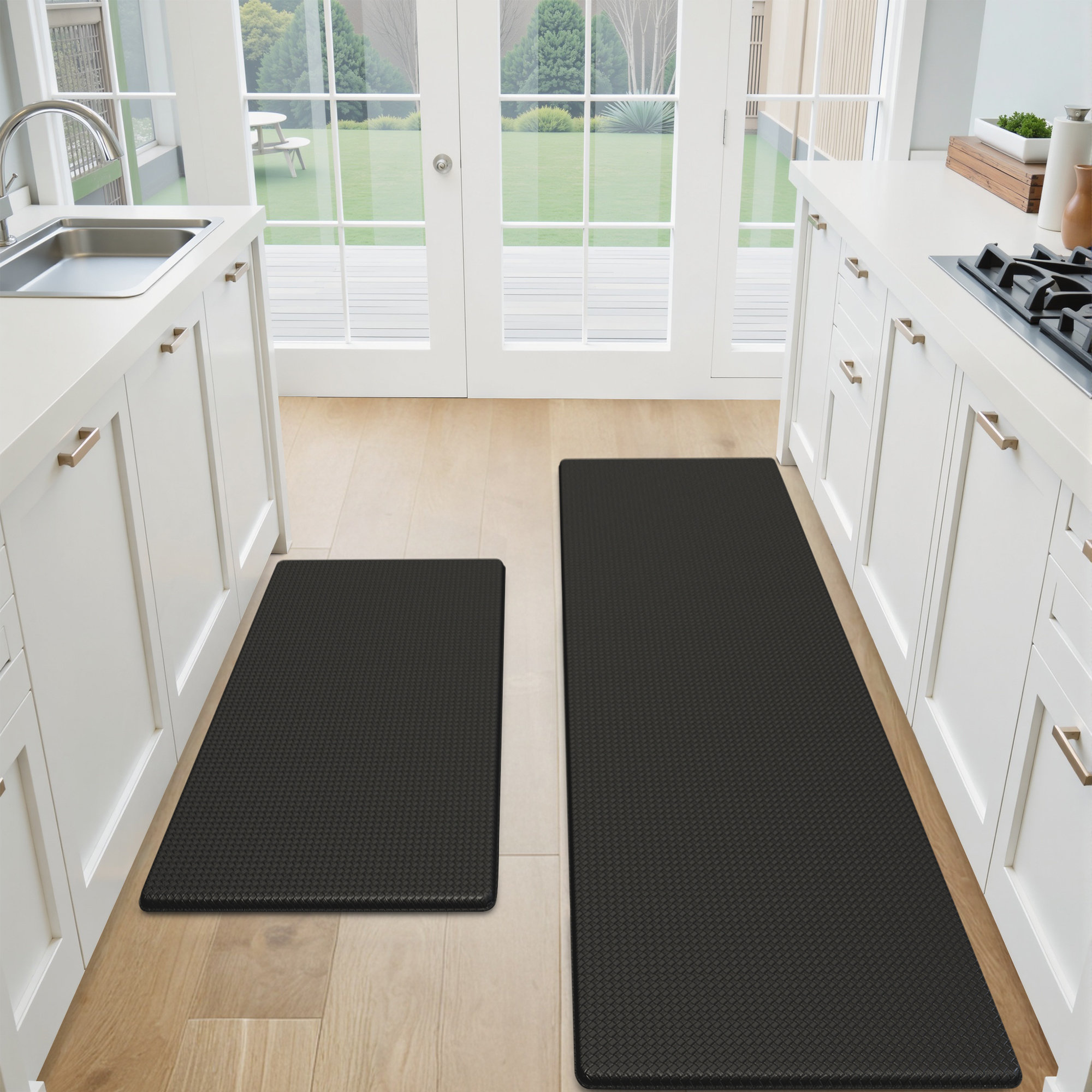 Ebern Designs Memory Foam Ant-Fatigue Non-Skid Waterproof Kitchen Mat & Reviews | Wayfair