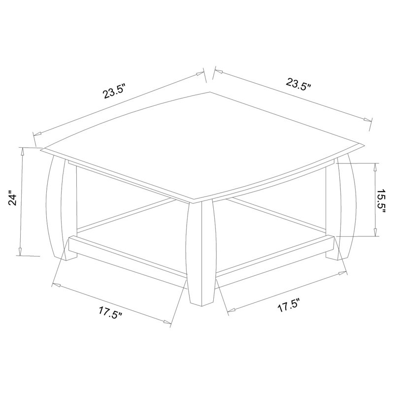 Ensemble de table basse 2 pièces en bois 1X