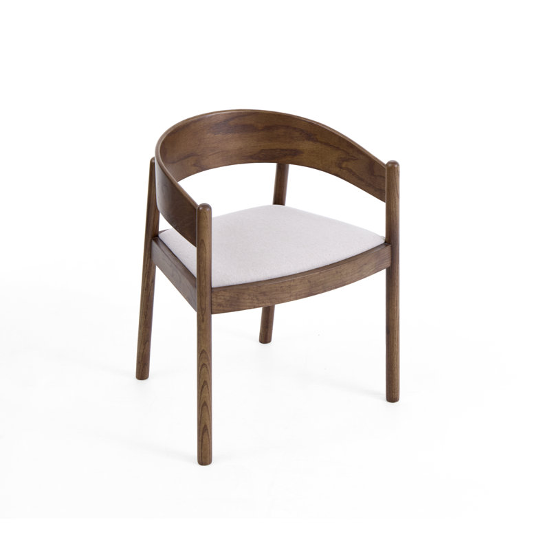 Maplen Walnut Effect Sold Wood Dining Chair, Light Brown