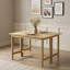 Table de salle à manger extensible à abattants en bois de style campagnard avec placage en acacia résistant aux égratignures-814654604
