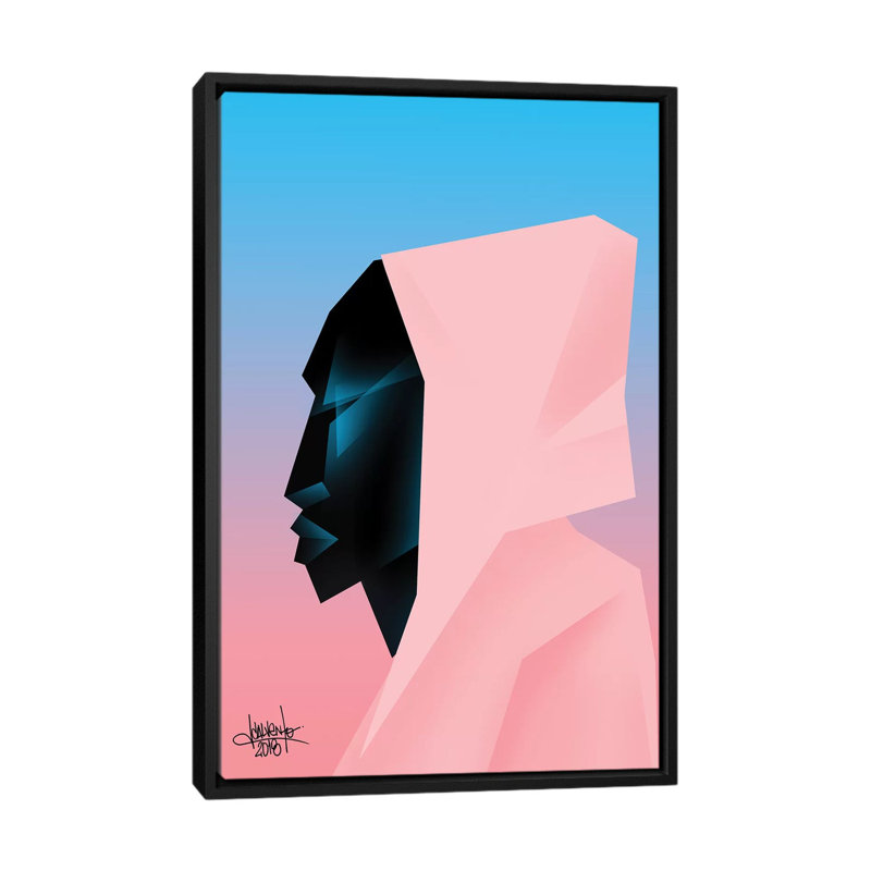 «Space Is the Place II» par VCalvento, impression, H 60 po x l 40 po x P 1,5 po, Papier encadré noir, Pas de tapis
