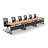 Rectangle 6 Person Flip Top 72'' L Modular Training Table and Chair Set with Casters and Modesty Panel and Cable Management