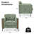 Roshea Modern Chenille Wide Accent Armchair with Metal Legs-462926185