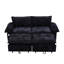 Canapé-lit convertible en velours avec matelas dépliable-2065293029