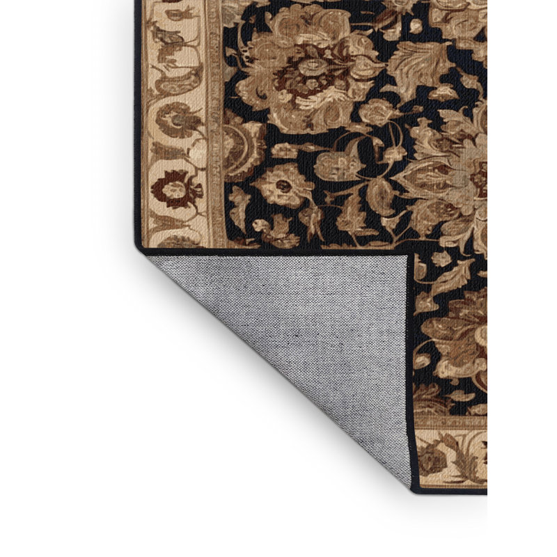 Tapis brun lavable à la machine, Carré 8 pi