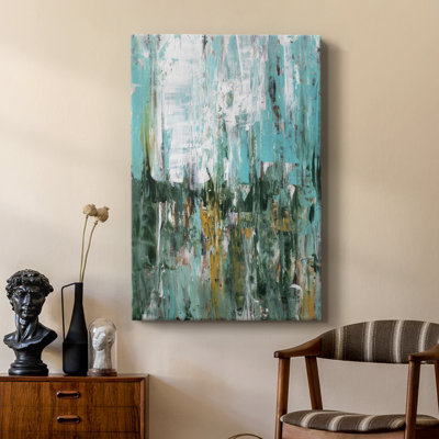Abstrait forêt turquoise I - galerie Cavas sur mesure