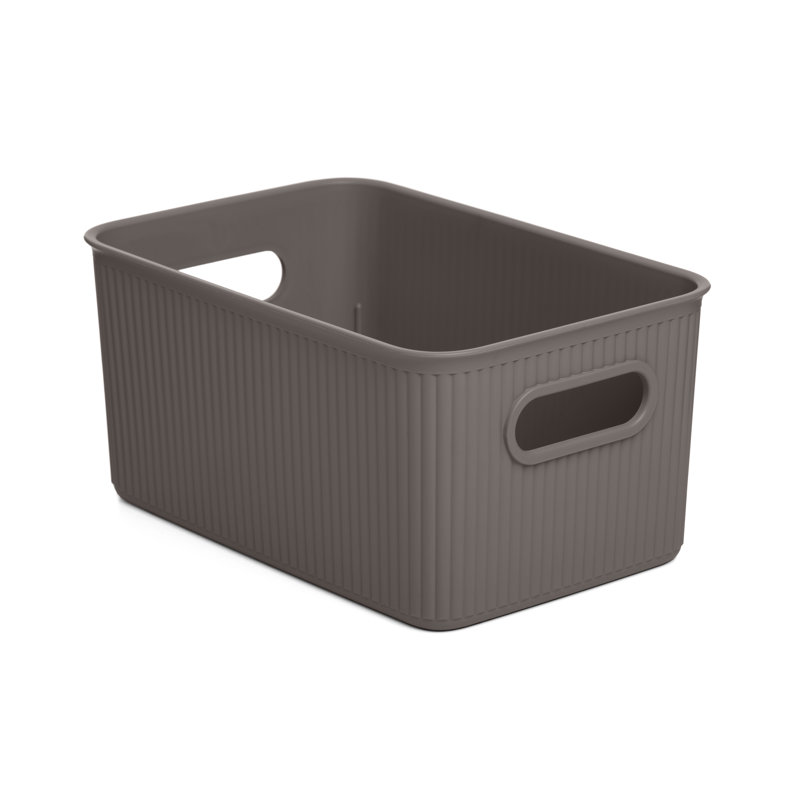 Cube en plastique, Brun, H 5 po x l 10,5 po x P 7 po