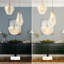 Luminaire suspendu champagne 3 lumières 39 po