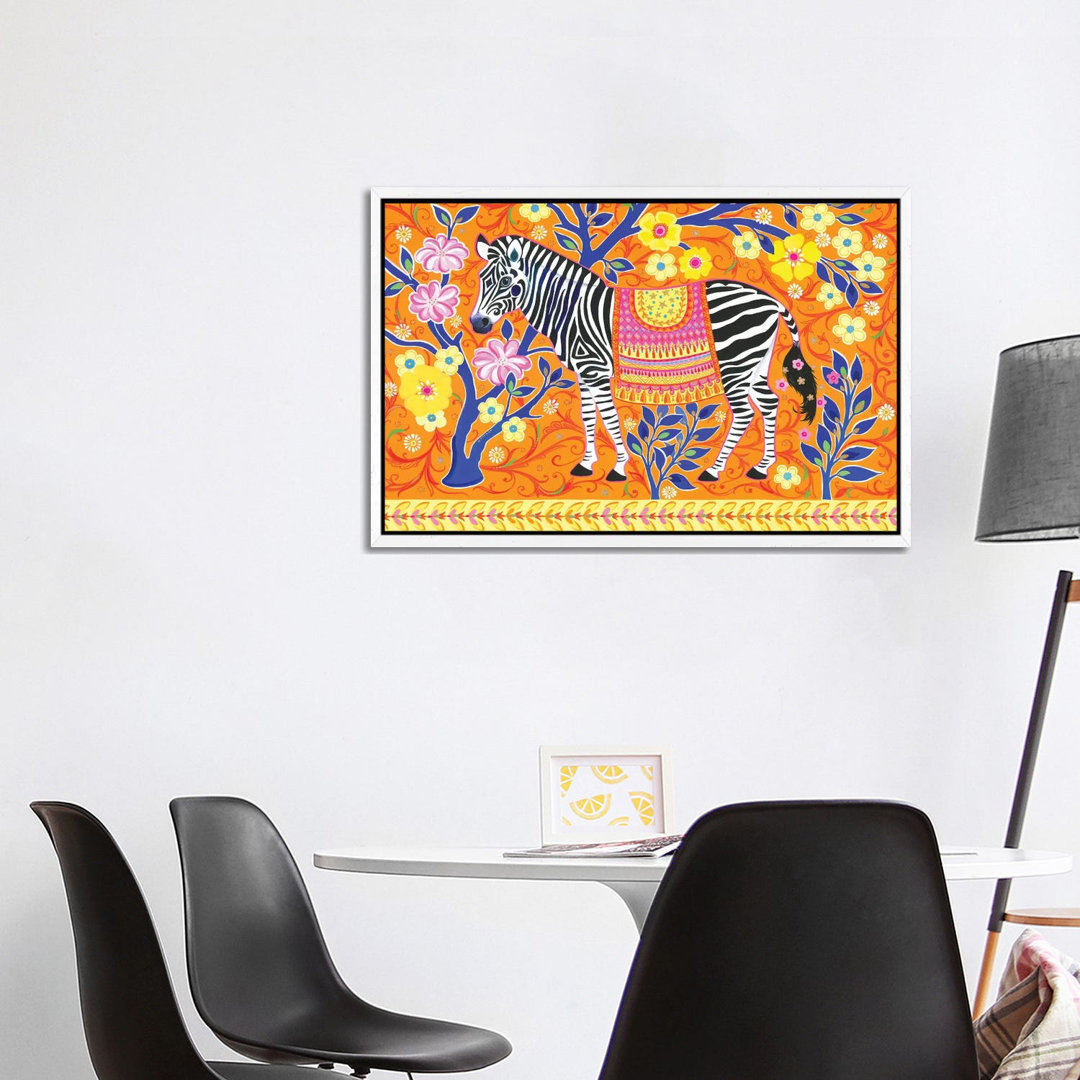 Das glamouröse Zebra von Isabelle Brent - Galerie-verpackte Leinwand Giclée auf Leinwand