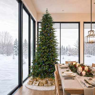 Slim Pre-Lit Fir Christmas Tree